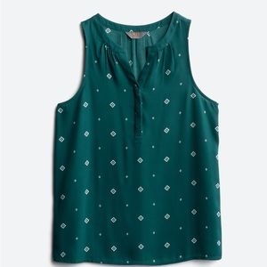 Stitch Fix MIX by 41 Hawthorn McLean Split Neck Sleeveless Blouse sz XL